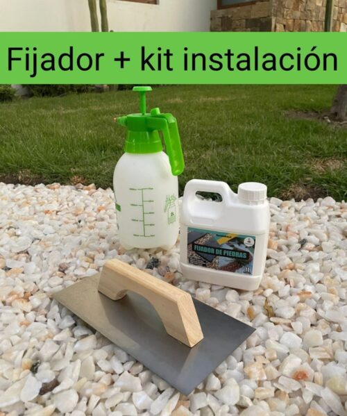 Fijador para piedras 1Lts  + kit de instalación